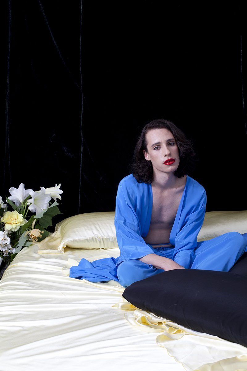 Pillowcase Set Black Silk