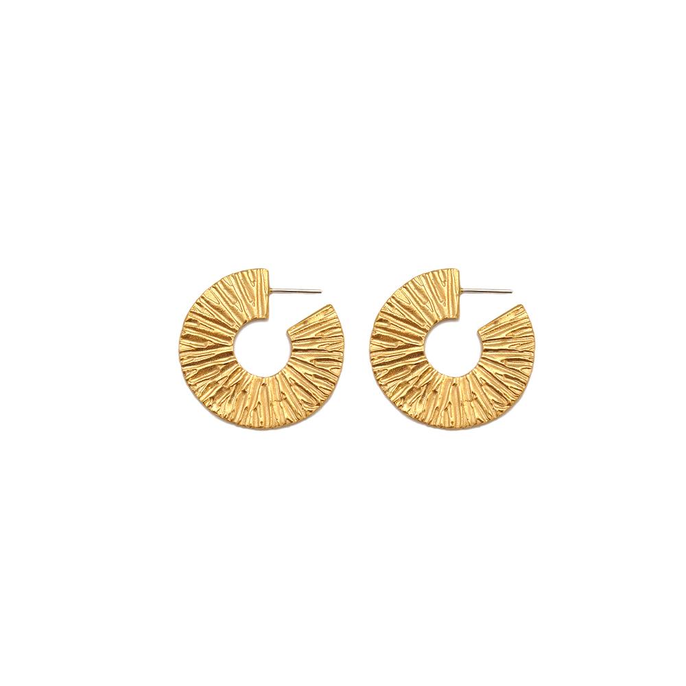 Alexandra Dodds Disc Hoops Gold