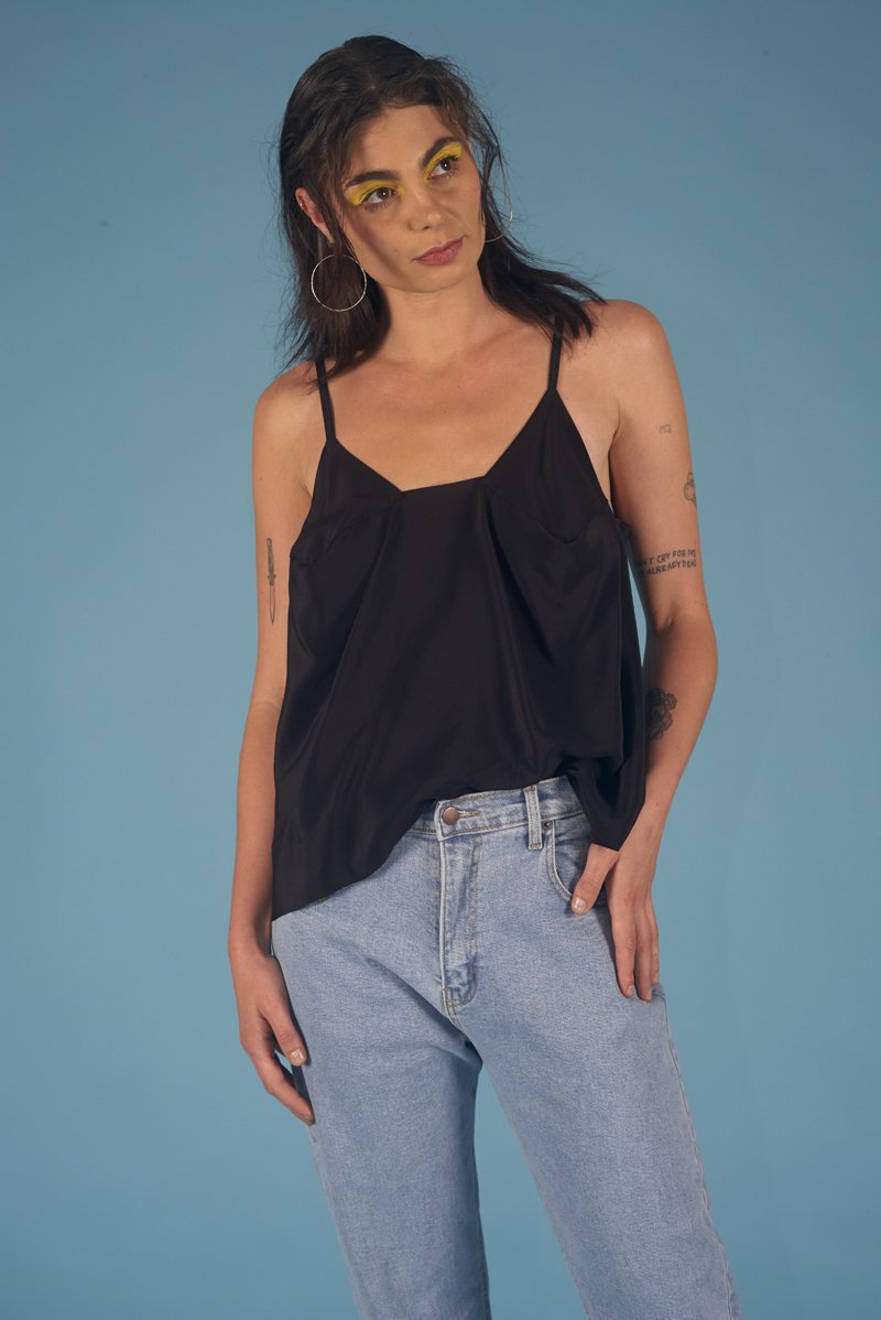 Liberty Top Black Silk