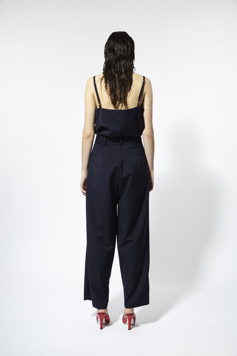 Houston Cami Navy Pinstripe