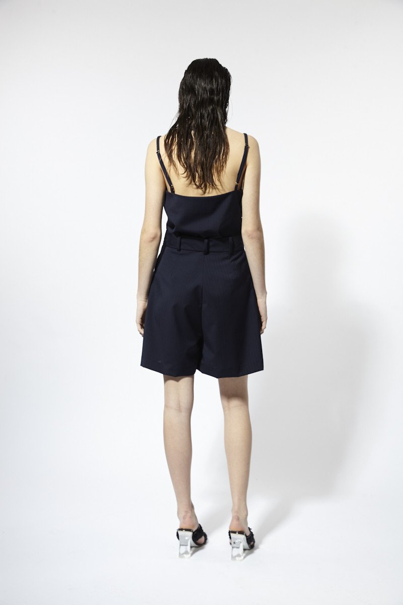 Mary Lou Shorts Navy Pinstripe