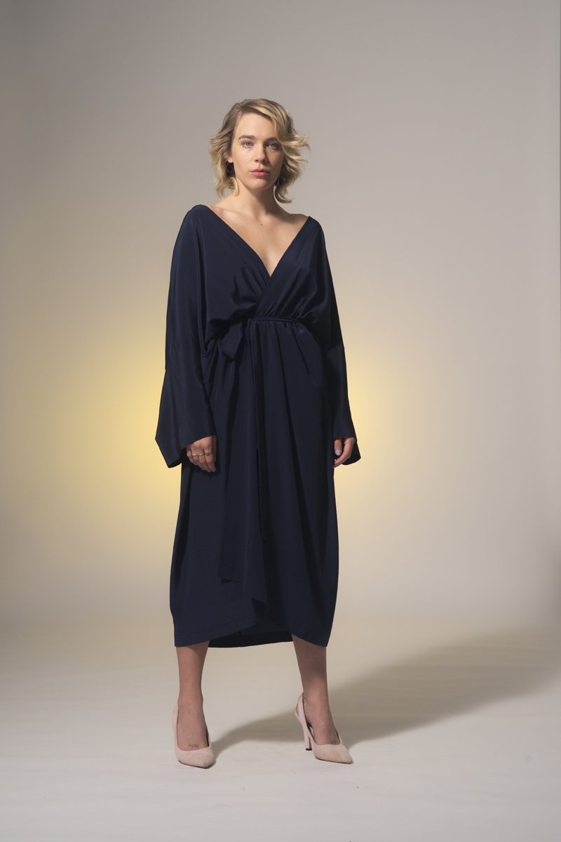 Diamond Star Robe Navy