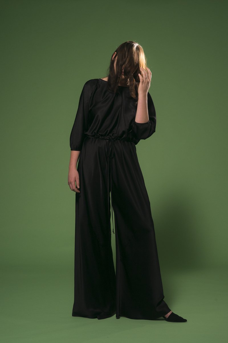 Discotheque Romper Black Gloss