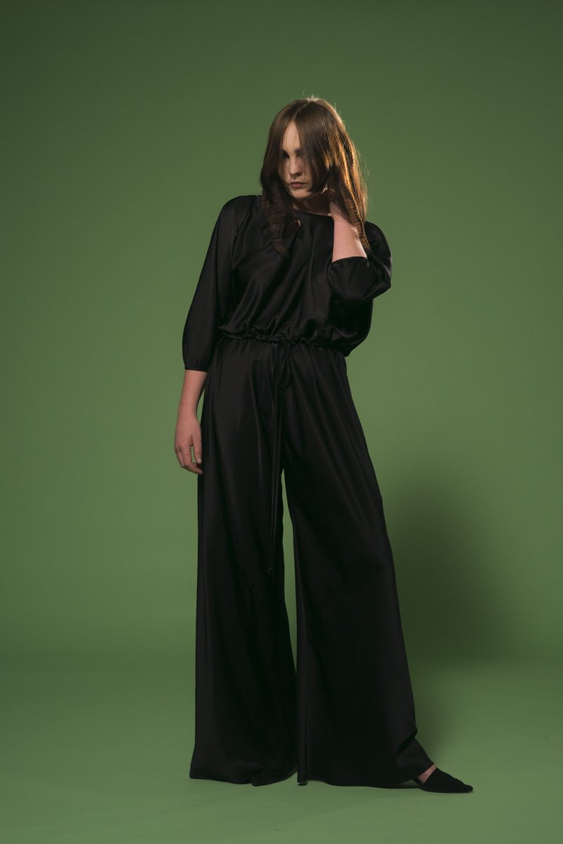 Discotheque Romper Black Gloss