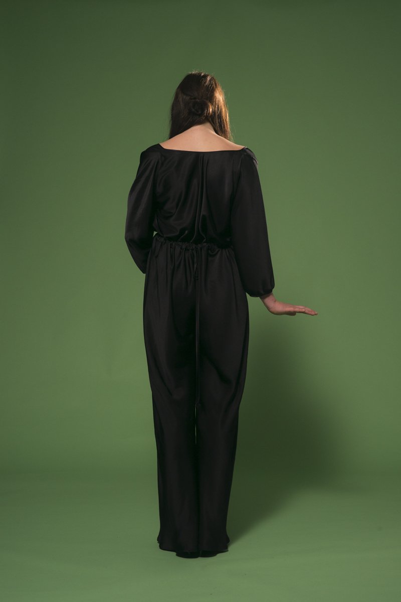 Discotheque Romper Black Gloss