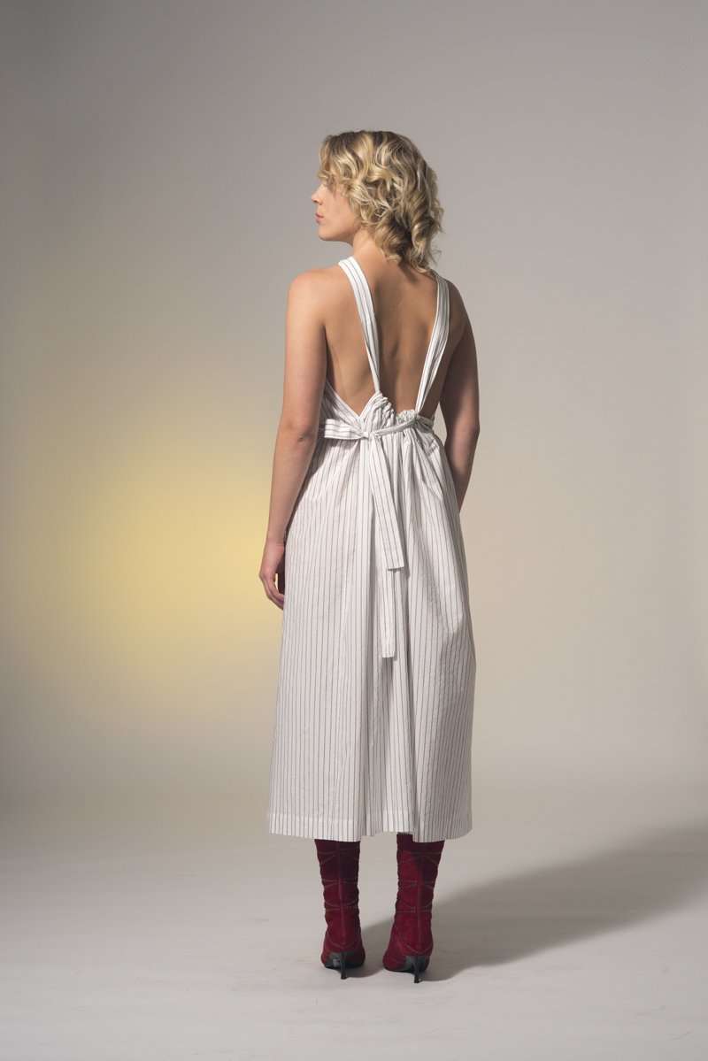 Little Wonder Dress Cotton Pinstripe