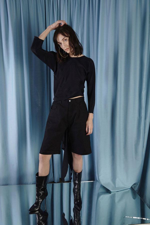 Ballet Sash Top Black