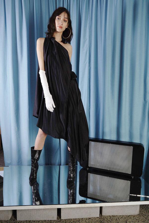 Melancholia Dress Black Slick