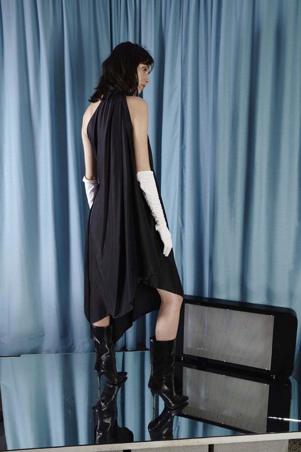 Melancholia Dress Black Slick