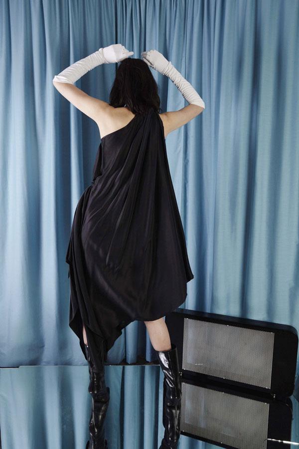 Melancholia Dress Black Slick