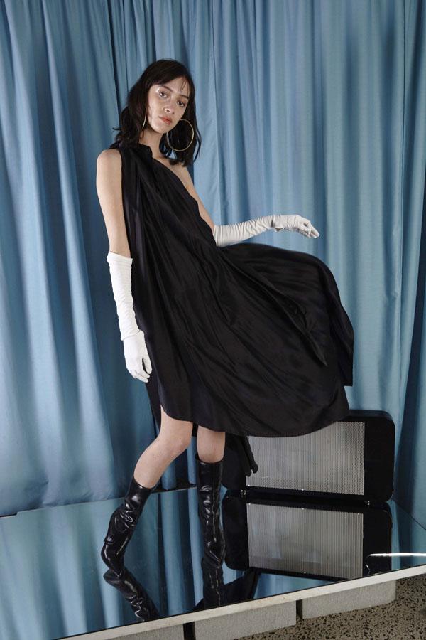 Melancholia Dress Black Slick