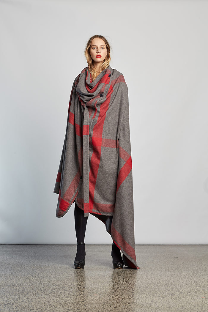 Mythology Cape Grey Tartan
