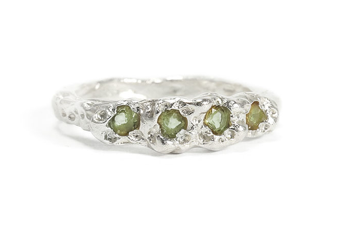 Alexandra Dodds Cirus Ring Pale Green Sapphire